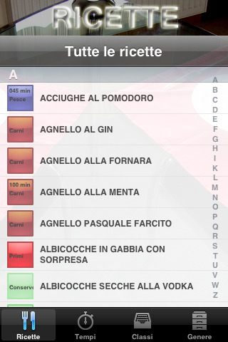 Rilasciata su AppStore l'App Ricette